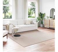 vidaXL Tapis de Salon FARO carré 240 x 240 cm crème polyester antidérapant
