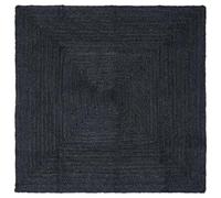 vidaXL Tapis de Surface Carré Gris foncé 160 x 160 cm Jute, Tapis en Jute Fait Main, Moderne pour Le Salon, déco Douce pour Le Sol, Durable et stylé