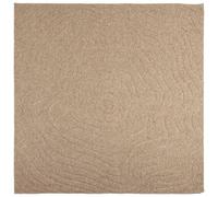 vidaXL Tapis de Surface Carré Moiré AGIRA Naturel 240 x 240 cm, Tapis de Salon, Design Moderne, antidérapant, intérieur ou extérieur, Polyester texturé, Doux au Toucher