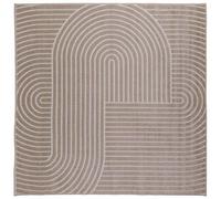 Vidaxl Tapis De Surface Carré Palmeras Beige 240 X 240 Cm Polyester