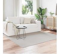 vidaXL Tapis de surface Carré PALMERAS Crème 120 x 120 cm Polyester, Tapis moderne pour salon, antidérapant, résistant,42022577