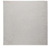 vidaXL Tapis de surface carré PALMERAS Crème 240×240 cm Polyester Antidérapant Extérieur/Salon