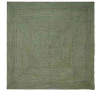 Vidaxl Tapis De Surface Carré Vert Olive 240 X 240 Cm Jute