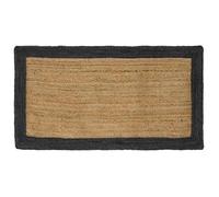 Vidaxl Tapis De Surface Naturel Et Gris Foncé 80 X 150 Cm Jute