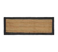 vidaXL Tapis de Surface Gris foncé 80 x 300 cm Jute, Tapis de Salon, Fait Main en Jute Beige, décor rectangulaire, Confortable revêtement de Sol élégant