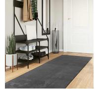 Vidaxl Tapis De Surface Huarte Anthracite 400 X 80 Cm Polyester