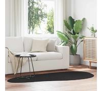 vidaXL Tapis de surface HUARTE Noir 100 x 200 cm Polyester