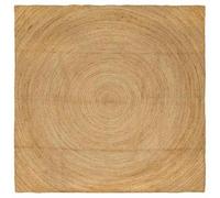 vidaXL Tapis de Surface Naturel 240 x 240 cm Jute, Décor de Salon, Grand Tapis Fait Main, Tapis en Jute Moderne, revêtement stylé pour intérieur, Unique