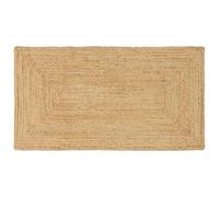 vidaXL Tapis de Surface Naturel 80 x 200 cm Jute, Tapis en Jute Fait Main, Moderne pour Le Salon, déco Douce pour Le Sol, Durable et stylé