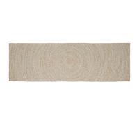 vidaXL Tapis de Surface Naturel et Blanc 60 x 250 cm Jute, Tapis Modernes, Jute, Grand Format pour Salon, décor de Sol texturé, écolo, Design Minimaliste