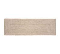 vidaXL Tapis de Surface Naturel et Blanc 80 x 300 cm Jute, Tapis Moderne Fait Main, Beau Tapis en Jute, Robuste, pour Salon, déco contemporaine et Minimaliste