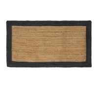 Vidaxl Tapis De Surface Naturel Et Gris Foncé 80 X 150 Cm Jute