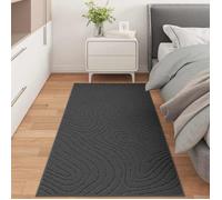 vidaXL Tapis de surface PALMERAS Anthracite 150 x 80 cm Polyester, Tapis moderne pour salon, antidérapant, résistant,42022661
