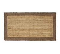 Vidaxl Tapis De Surface Rectangulaire Naturel Et Gris 100 X 200 Cm