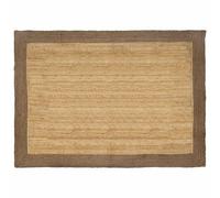Vidaxl Tapis De Surface Rectangulaire Naturel Et Gris 160 X 230 Cm