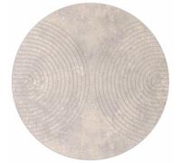 Vidaxl Tapis De Surface Rond Galati Beige Ø 160 Cm Polyester