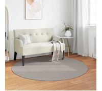vidaXL Tapis de surface Rond LUGO Crème et Taupe Ø 120 CM Polyester 42022710
