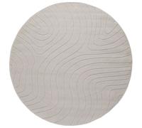Vidaxl Tapis De Surface Rond Palmeras Crème Ø 120 Cm Polyester