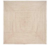 vidaXL Tapis de Zone Naturel et Blanc 240 x 240 cm Jute
