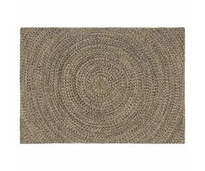 vidaXL Tapis de zone Naturel et noir 140 x 200 cm Jute 42010626
