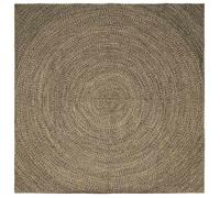 Vidaxl Tapis Naturel Et Noir 200 X 200 Cm Jute