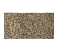 vidaXL Tapis de surface Naturel et noir 60 x 110 cm Jute 42010613