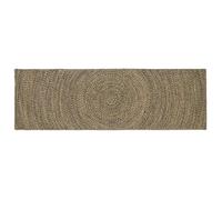 vidaXL Tapis de zone Naturel et noir 80 x 200 cm Jute 42010619