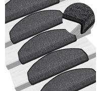 VidaXL Tapis d'Escalier 15 pcs - Anthracite