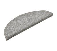 vidaXL Tapis d'escalier 15 pièces 56 x 17 x 3 cm Gris Clair Demi-Rond
