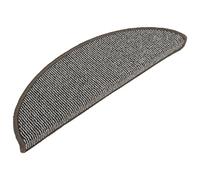 vidaXL Tapis d'escalier 15 pièces 56 x 17 x 3 cm Gris Demi-Rond
