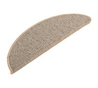vidaXL Tapis d'escalier 15 pièces 56 x 17 x 3 cm Marron Demi-Rond
