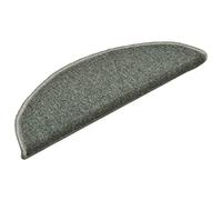 vidaXL Tapis d'escalier 15 pièces 56 x 17 x 3 cm Vert foncé Demi-Rond