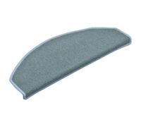 vidaXL Tapis d'escalier 15 pièces 65 x 24 x 4 cm Bleu mer Demi-Rond Grand