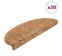 Vidaxl Tapis D'escalier 30 Pcs Beige 65x21x4 Cm