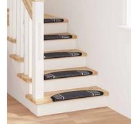 Vidaxl Tapis D'escalier Auto-Adhésifs 15 Pcs Anthracite 65 X 21 X 4 Cm