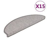 Vidaxl Tapis D'escalier Autocollants 15 Pcs 65x21x4 Cm Beige