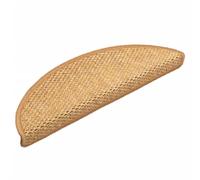 vidaXL Tapis d'escalier Autocollants Aspect sisal 15 pcs 56x17x3 cm