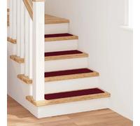 Vidaxl Tapis d'Escalier Bordeaux