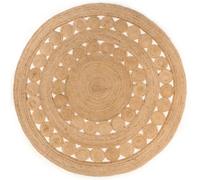 vidaXL Tapis Design Tressé Jute