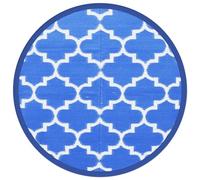 vidaXL Tapis d'extérieur ARAKIL Bleu Ø160 cm PP