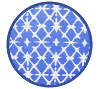 vidaXL Tapis d'extérieur ARAKIL Bleu et Blanc Ø160 cm PP