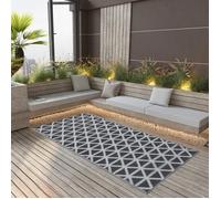 vidaXL Tapis d'Extérieur Tapis d'Entrée Tapis Décoratif Salon Salle de Séjour Balcon Patio Terrasse Maison Intérieur Noir 160x230 cm PP