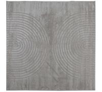 vidaXL Tapis d'intérieur Galati Gris 120 x 120 cm Polyester
