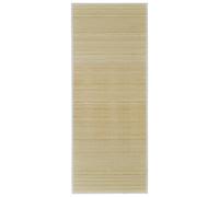 vidaXL Tapis en Bambou Naturel à Latte Rectangulaire 120 x 180 cm