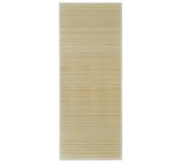 vidaXL Tapis en bambou naturel à latte – Rectangulaire 80 x 300 cm – Antidérapant PVC – Beige