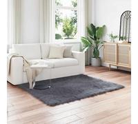 Vidaxl Tapis En Fausse Tafalla Anthracite 120 X 120 Cm Polyester
