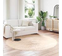 Vidaxl Tapis En Fausse Tafalla Beige Ø 200 Cm Polyester