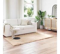 Vidaxl Tapis En Fausse Tafalla Beige 80 X 200 Cm Polyester