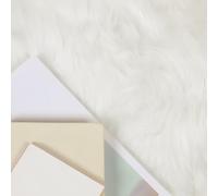 vidaXL Tapis en Fausse TAFALLA Blanc 240 x 240 cm Polyester, Tapis en Fausse Laine, Design Moderne, Super Doux, Accessoire Durable pour la Maison, Cosy et stylé Hiver