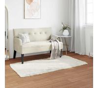 Vidaxl Tapis En Fausse Tafalla Blanc 60 X 110 Cm Polyester